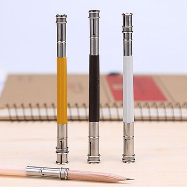 

5pcs/pack double head pencil lengthener pen refill sketch supplies extension pen coupling school stationery color random, Black;red