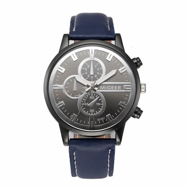 

retro design leather band analog alloy quartz wrist watch reloj hombre 2018 watch men, Slivery;brown