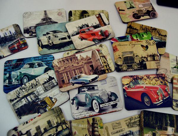

24 piece magnetic fridge magnets refrigerator sticker vintage car home decoration accessories magnetic paste arts/crafts