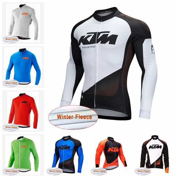 

Оптовая KTM команда Велоспорт Зима Тепловая Руно Джерси Мужчины Ветрозащитный MTB В