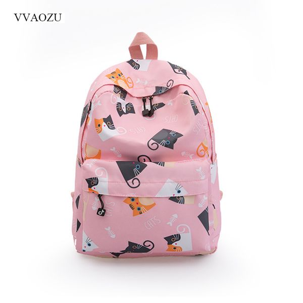

neko atsume all cat printed student bag female japan and korea style large capacity backpack schoolbags travel bag girl knapsack