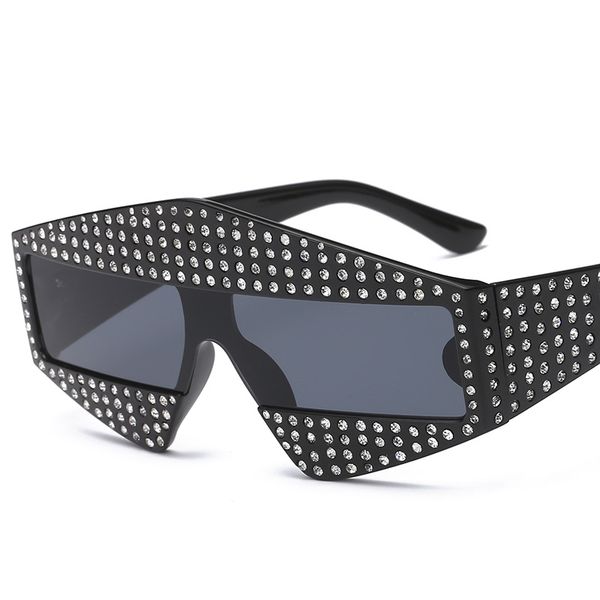 

designer fashion rhinestone sunglasses womens mens sunglass party square oversized sun glasses, White;black