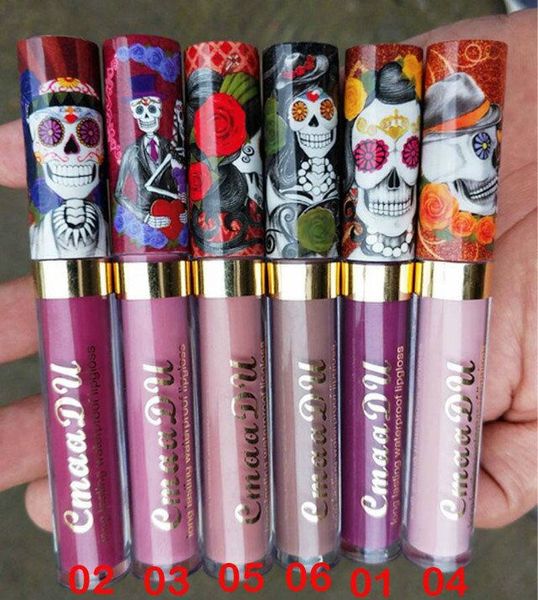 

cmaadu lipgloss 6color matte metallic shimmer lipstick makeup waterproof long lasting lipgloss for