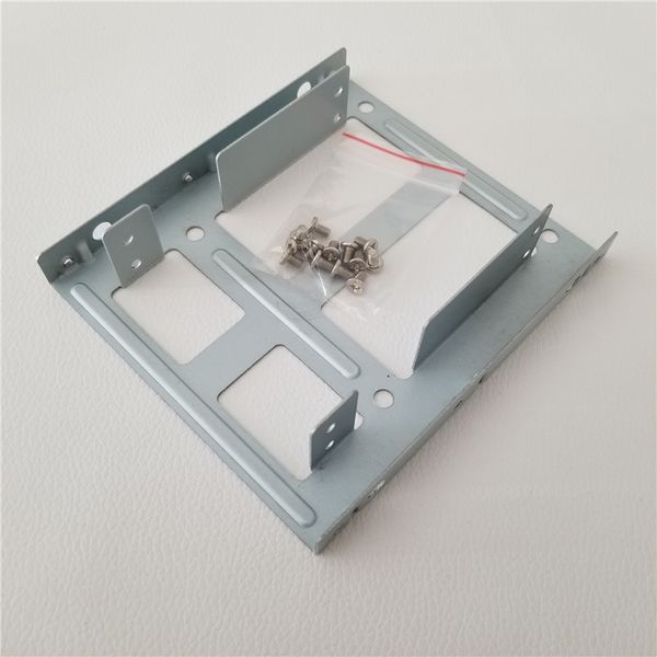 

2pcs---2.5" inch 2x slot to 3.5" hard drive ssd hdd converter tray caddy bracket carrier + screws