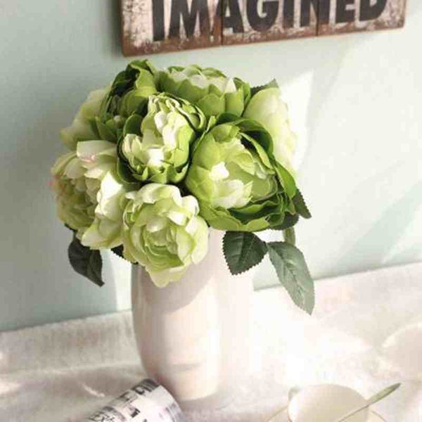 

2018 beautiful damask rose peony artificial silk flowers small bouquet flores home party wedding decoration mariage fake flower