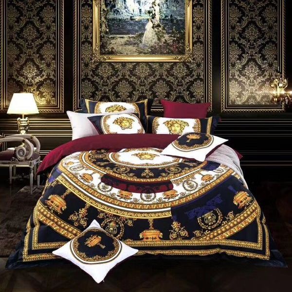 

европейский стиль люкс 100 хлопок марка v gold комплект постельного белья king  size пододеяльник кровать юбка наволочки