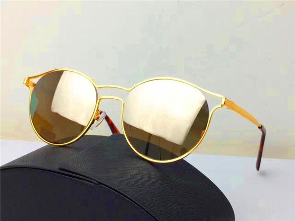 

new women brand sunglasses p62s fashion round sunglasses coating mirror lens hollow metal frame double color plated frame uv400 lens, White;black