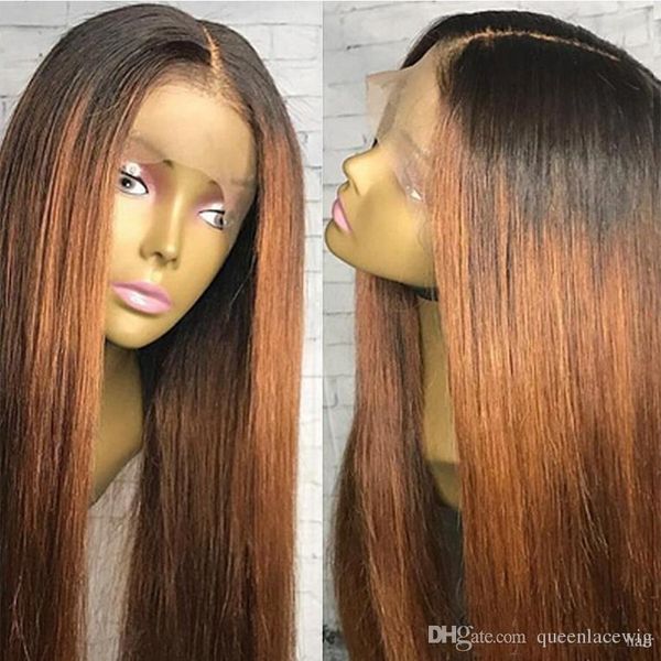 

Дешевые новый сексуальный черный / коричневый 1b / 30#33# Ombre коричневый шелковистые п