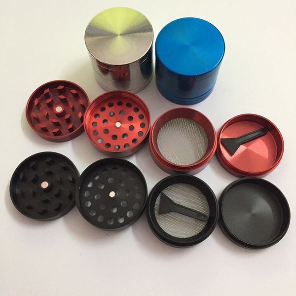 40mm 4 parti Smerigliatrice per tabacco Smerigliatrice per erbe Rete filtrante per denti cnc Con raschietto triangolare per penna vaporizzatore per erbe secche Atomizzatore in ceramica