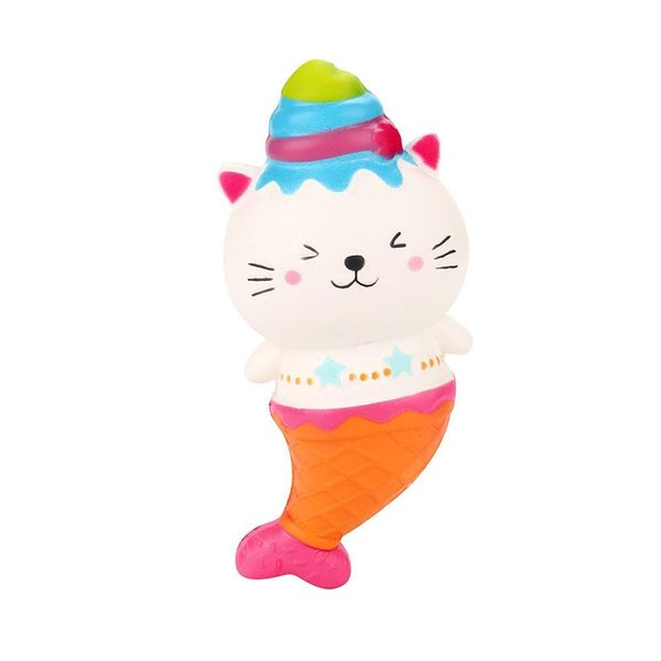 

15cm Cute Jumbo Cat Kitty Mermaid Ice Cream Squishy Slow Rising Soft Squeeze Strap Scented Cake Bread Kid Toy Fun Gift 2018