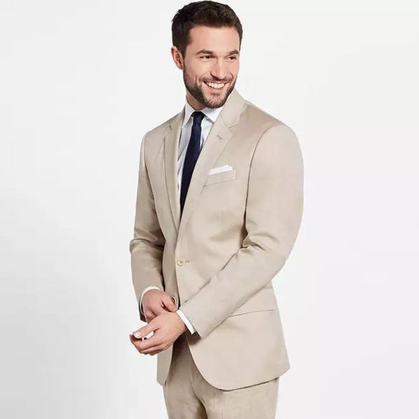 

formal khaki groom tuxedos men suits for wedding two-button 2 pieces coat pants custom made groomsmen suits man blazers evening party, Black;gray