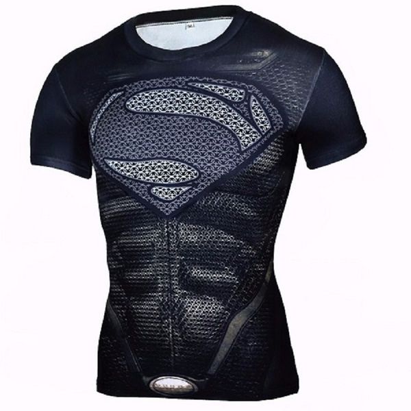 

marvel warrior baki 3d men's t-shirt fitness shirt compression shirt, White;black