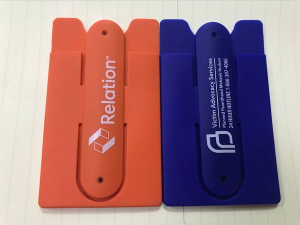 

oem 3m sticker adhesive smart wallet custom logo silicone phone case with credit card holder for all smart cell phone