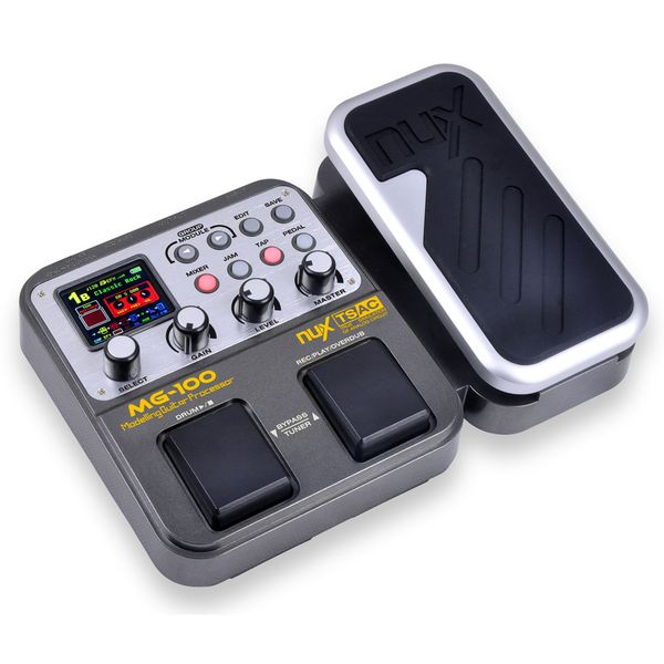

nux mg-100 guitar pedal multi effects pedal 58 effect models 20 seconds loop drum machine 8 effects played simultaneously