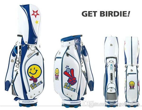 

Winwin women golf bag with thumb golf taff bag lovely miling face men golf cart 3color