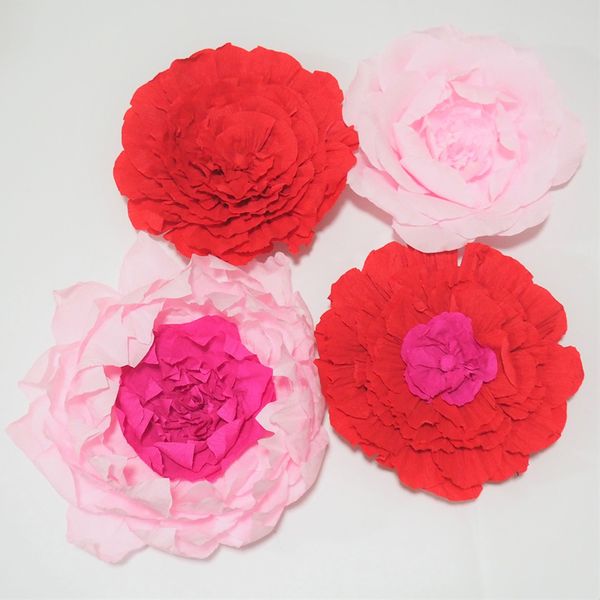 

giant crepe paper flowers 4pcs for wedding & event deco baby nursery baby shower pgraphy bridal shower decorations home deco fake flower
