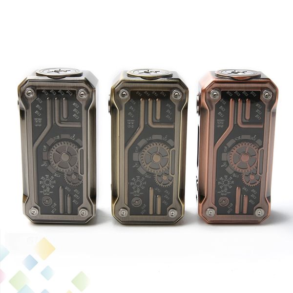 

Authentic Teslacigs Punk Mini 85W Box Mod Tesla Steampunk Style Ecig 3 Colors Fit 18650 Battery 510 Atomizers DHL Free