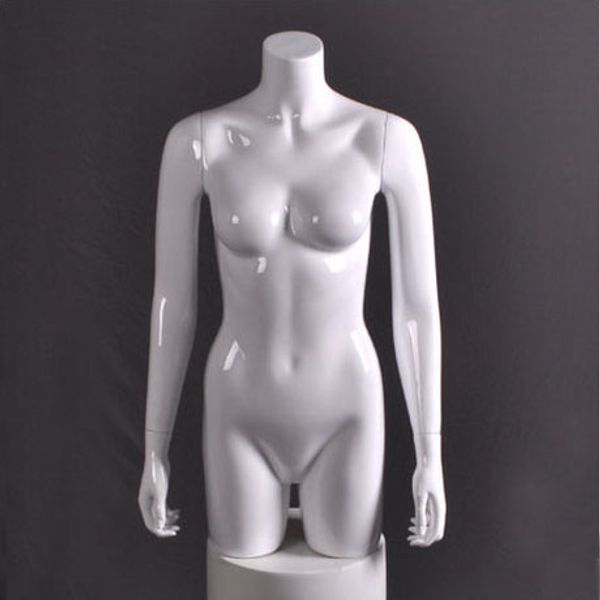 Alta Qualidade Moda Feminina Upper Body Mannequin Gloss Branco Modelo Venda Quente