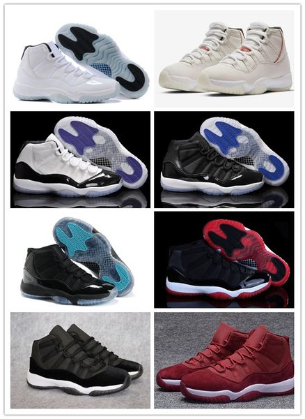 

ment 11 xi platinum tint basketball shoes 11s concord cap and gown space jam legend gamma blue cool grey bred sports sneakers