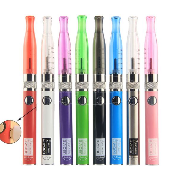 UGO V II eGo CE4 H2 eVod MT3 Buhar Cartomizer Tek Başlangıç ​​Kiti Blister Paketleri E Sigara Miicro USB Geçiş Vape Kalem Pil