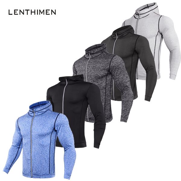 

2018 thin bodybuilding hoodies men zipper fitness sweatshirts men workout gyms hoodie tracksuit slim fit hooded jacket, Black