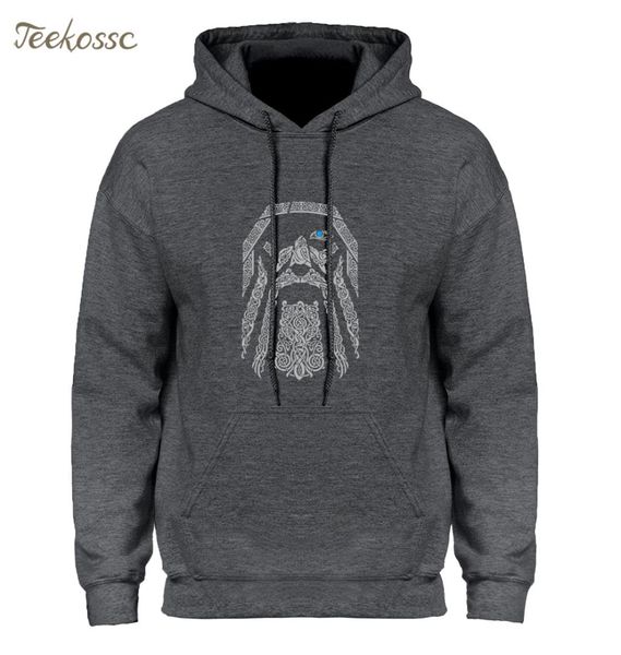 

odin hoodie men personalizado vintage hooded sweatshirt mens 2018 winter autumn unique gifts father's day hoodies homme, Black