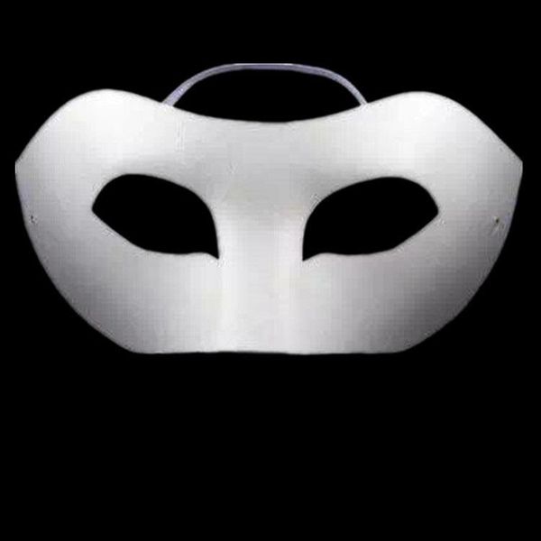 

dlm2 party masks new plain white half-face diy child crown masks blank paper for halloween holiday #h54