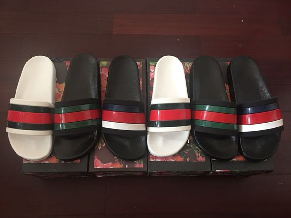 

Without box white black green tripe lipper ize 35 46 men women andal de igner hoe luxury lide ummer fa hion flip flop