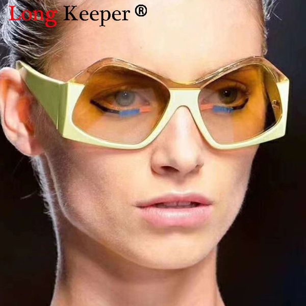 

longkeeper fashion big sunglasses cool stylish personality irregular sun glasses female cateye eyewear big frame female uv400, White;black