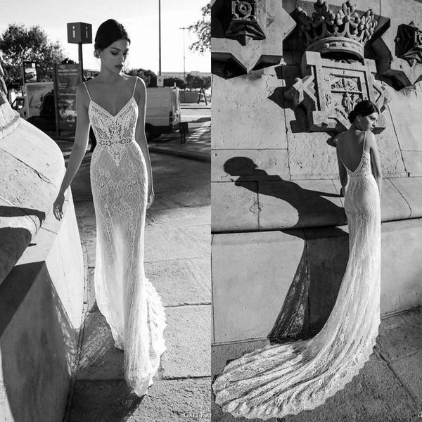 

Gali Karten 2018 Русалка Свадебные платья с кружевными вставками Сексуальные бретельки