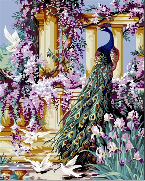 

mosaic home decoration animal peacock diy diamond painting cross stitch kit rhinestone full square diamond embroidery zxh1449