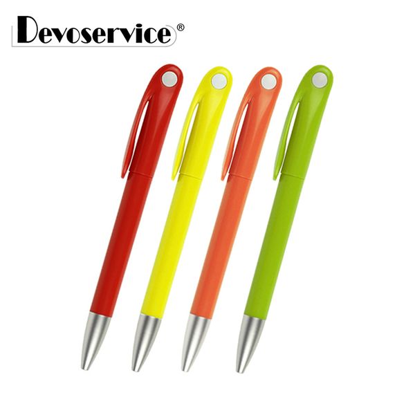 

custom print ballpoint pen ball pen plastic kawaii ball pens office school supplies stationery fine point 1.0mm blue/black ink, Blue;orange
