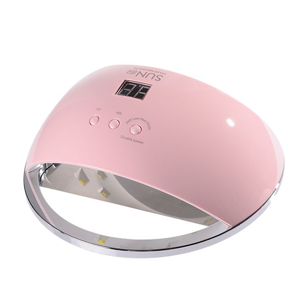 

langoa sun6 48w uv led nail lamp smart sensor nail dryer for curing all gels white with digital time display art tool