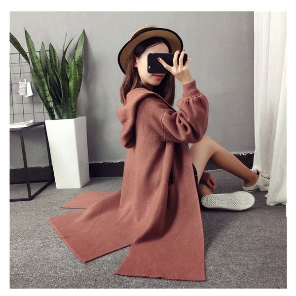 

wt005 harajuku long cardigan ladies spring fashion long sweaters women large coat casual hooded jacket winter clothing summer, White;black
