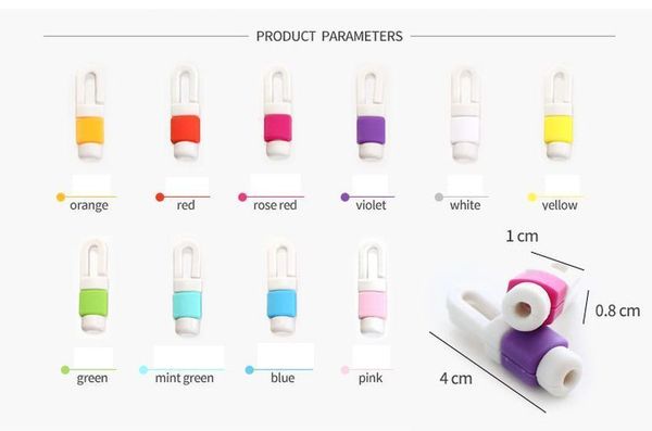 

2018 new fashion 10pcs portable original usb cable earphones protector colorful cable winder random color 5000pcs/lot