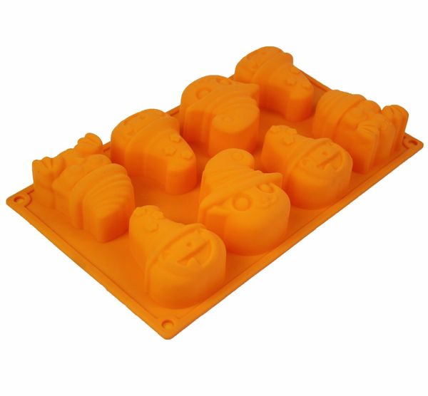 

easter silicone pumpkin shape 8 lattices cake mould soap mould bakeware tools 140g