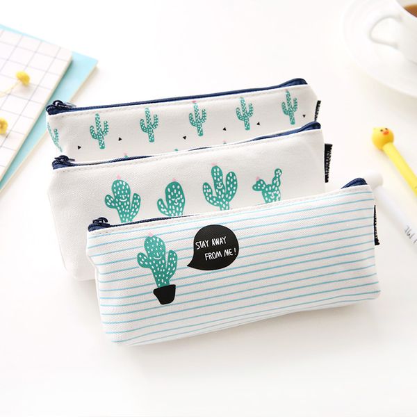 

fashion jewelry storage cactus canvas pencil case pencil box school supplies bts canvas bag gift for guest party gift