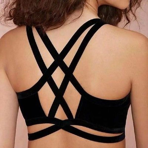 

women cut-out bra bralette bustier corset vest crop blouse tank top, White