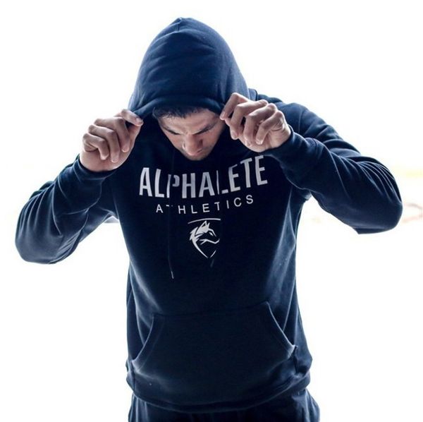 

nansha men gyms hoodies gyms fitness bodybuilding sweatshirt crossfit pullover sportswear male workout hooded jacket clothing, Black