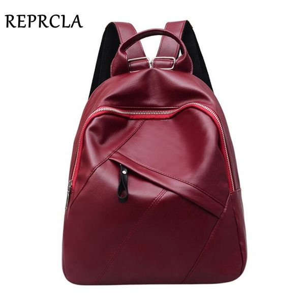 

reprcla fashion backpack women pu leather school bags for teenage girls large bagpack casual backpac