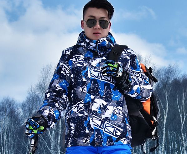 

ski suit autumn and winter new men's outdoor jackets single and double board ski suit windproof and rainproof super warm men's mou