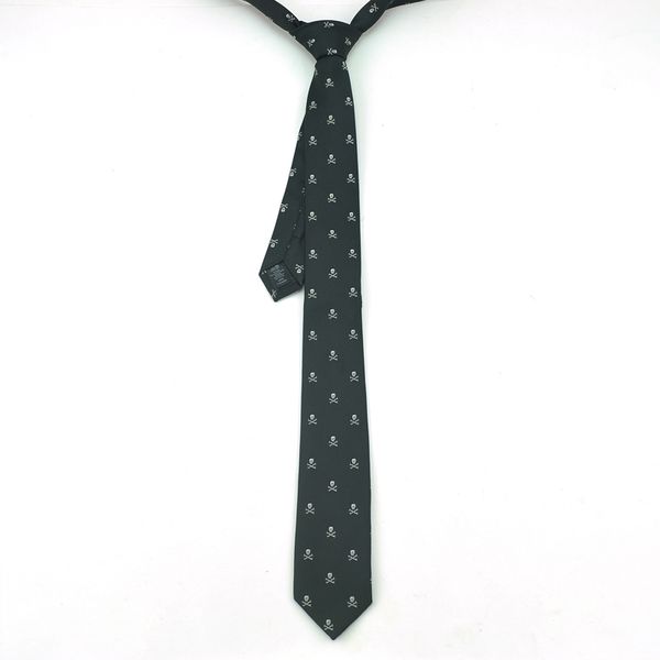 

necktie good dyed quanlity 2inch wide fashion skull black tie polyester woven classic men`s party neck tie gravata close out, Black;blue