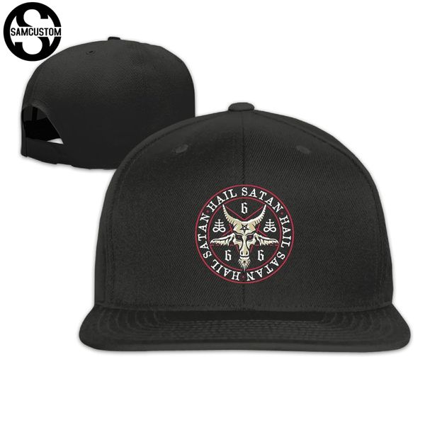 

samcustom cap baseball cap side 3d printing satan casual gorras hip hop snapback hats wash unisex, Blue;gray