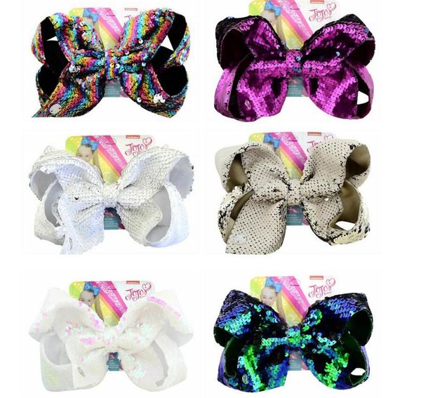 Jojo Logo Top 8 Inch Kids Hair Bows Double Sided Double Sided