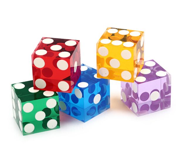 

5pcs/lot 19mm scorpion acrylic precision dice transparent six sided sharp straight corners dice spqure craps dice high-grade