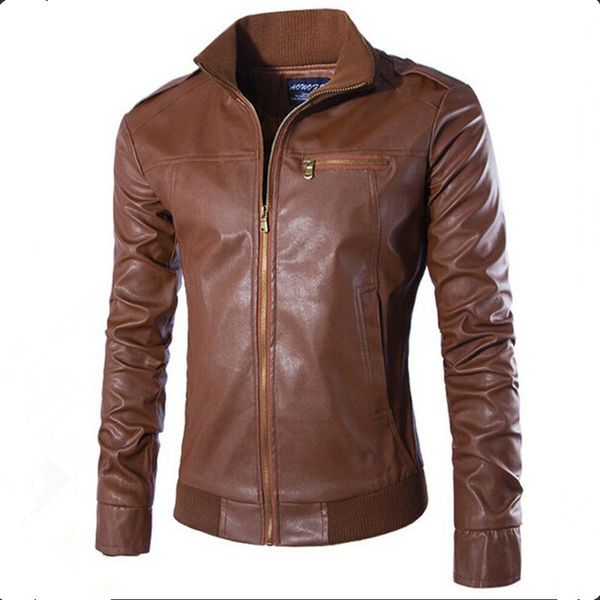

wholesale- 2017 new arrive brand motorcycle leather jackets men ,men's leather jacket, jaqueta de couro masculina,mens leather jackets, Black