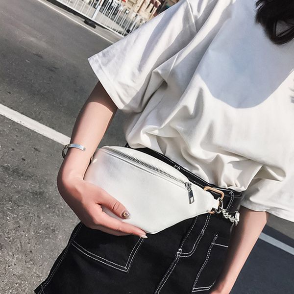 

2018 summer fashion chain fanny pack waist bag bananka waterproof antitheft women walking shopping belly band belt bag