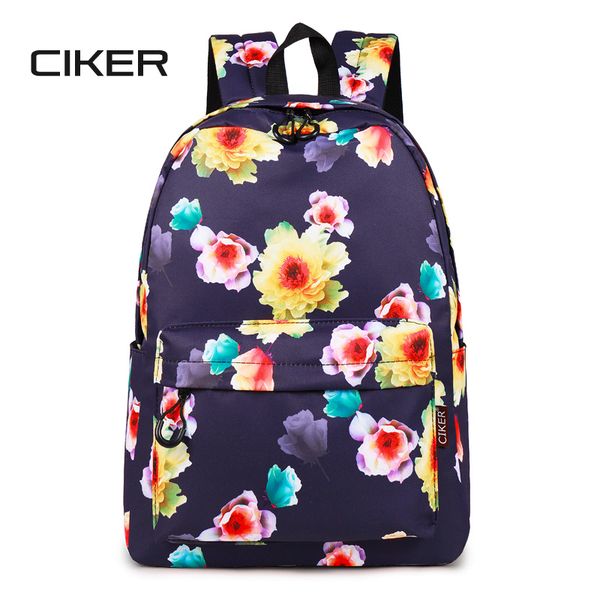 

ciker fashion water resistant women backpack flower printing female school rucksack girls daily college lapbagpack mochilas