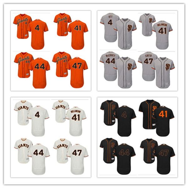 

men women san francisco custom giants jersey #44 willie mccovey 4 mel ott green 47 johnny cueto 41 mark melancon baseball jerseys, Blue;black
