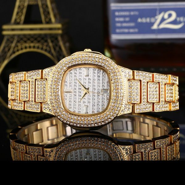 

bussiness ladies timepiece watch designer famous watch diamond stainless brand bu 0004 golden clock quartz steel women oespc, Slivery;brown